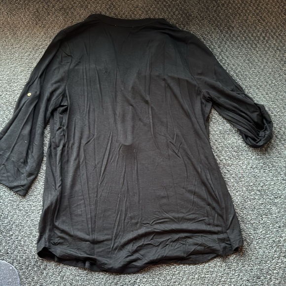 Calvin Klein black 3/4 sleeve top - Picture 5 of 5